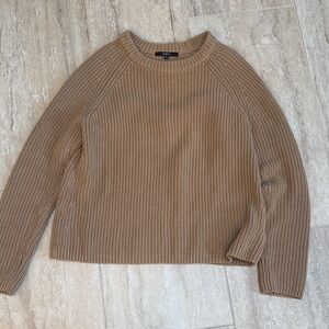 Quince Warm Tan Crew Neck Sweater